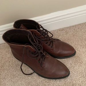 Jeffery Campbell Lace Up Boots Burgundy - 37.5